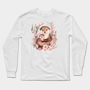 Cute otters Long Sleeve T-Shirt